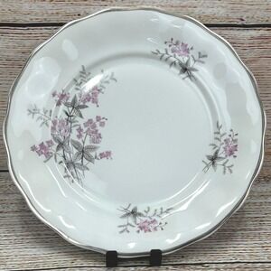 Favolina‎ Karolina Jarolina Poland China Dinner Plate Silver Scalloped 3879 6